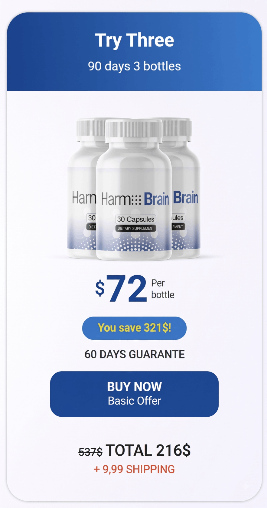 Harmo Brain 3 bottles